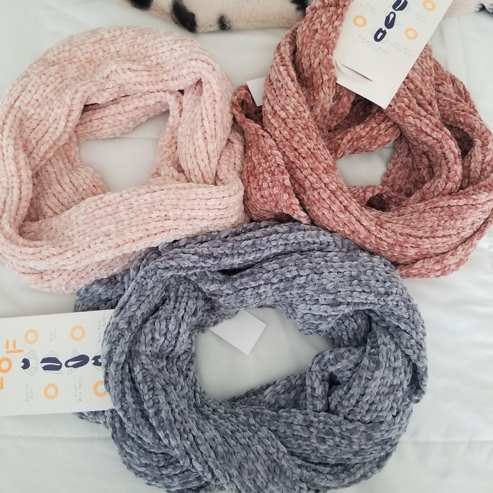 Cozy chenille infinity scarf- pick one